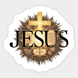 Jesus the word gives light Sticker